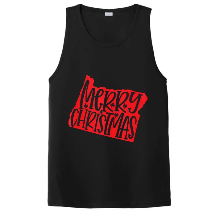 Merry Christmas Oregon Tank Top Performance Tank