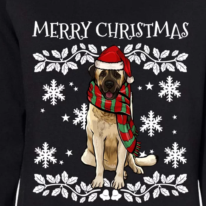 Merry Christmas Ornat Anatolian Shepherd Dog Xmas Santa Funny Gift Womens California Wash Sweatshirt