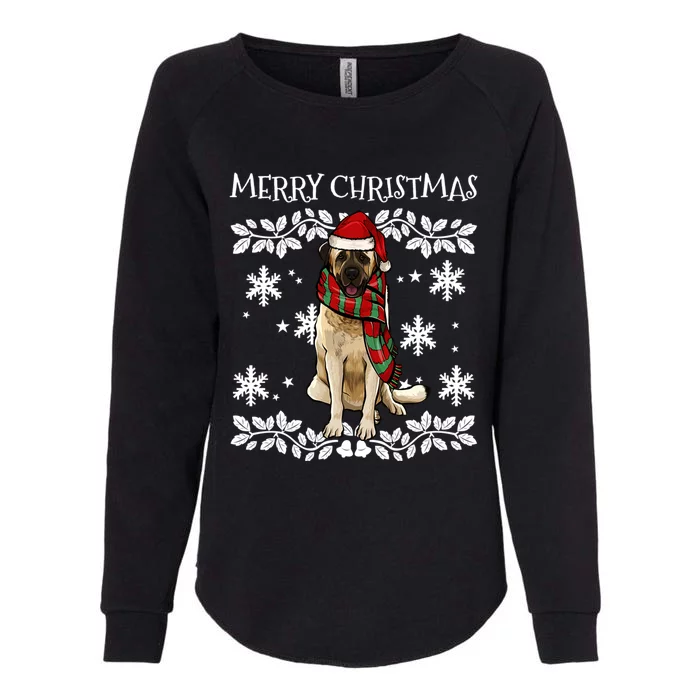 Merry Christmas Ornat Anatolian Shepherd Dog Xmas Santa Funny Gift Womens California Wash Sweatshirt