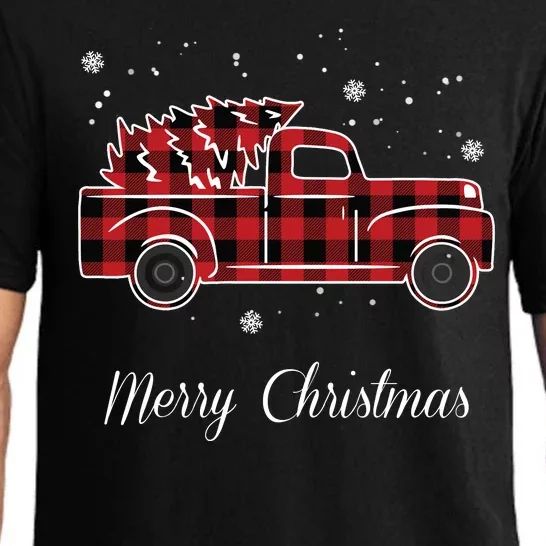 Merry Christmas Old Fashion Pick Up Truck Tree Pajama Set