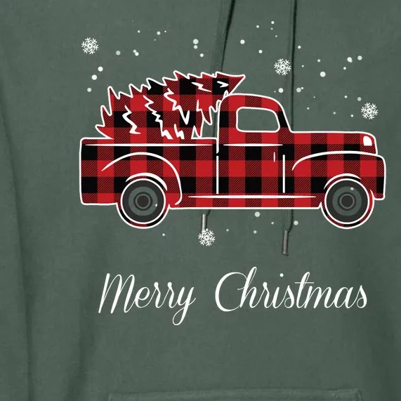 Merry Christmas Old Fashion Pick Up Truck Tree Premium Hoodie