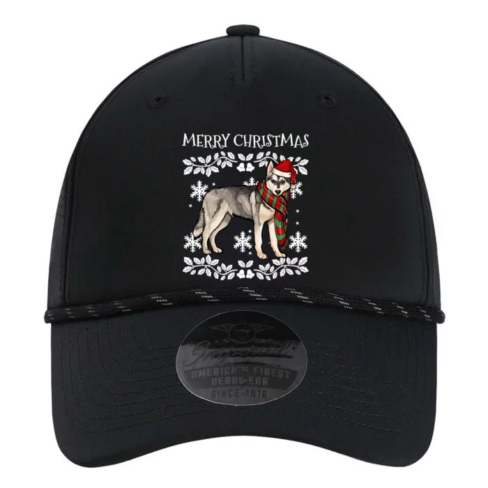 Merry Christmas Ornat Siberian Husky Xmas Santa Cute Gift Performance The Dyno Cap