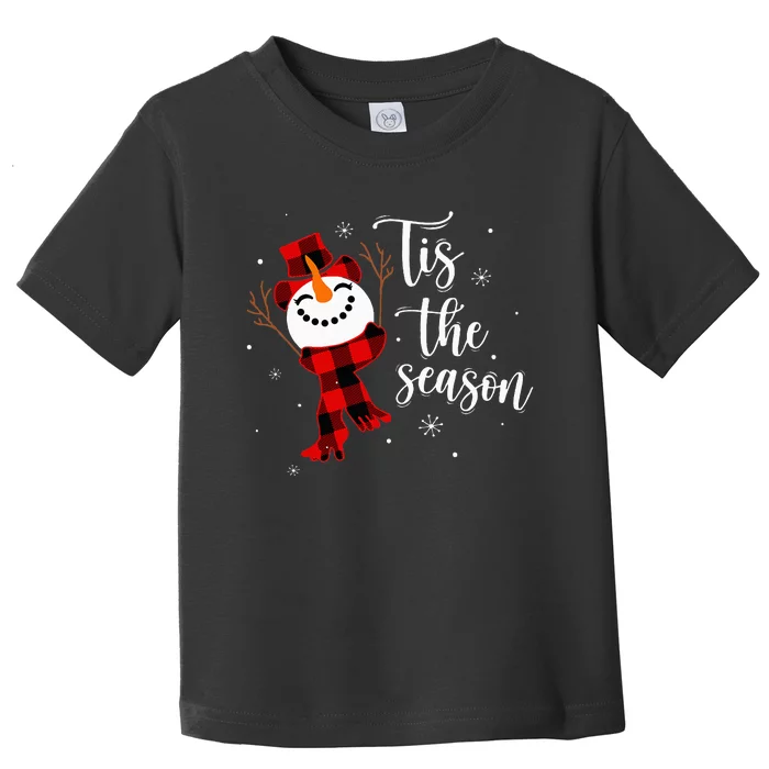 Merry Christmas Outfit Tis the Season Christmas Toddler T-Shirt