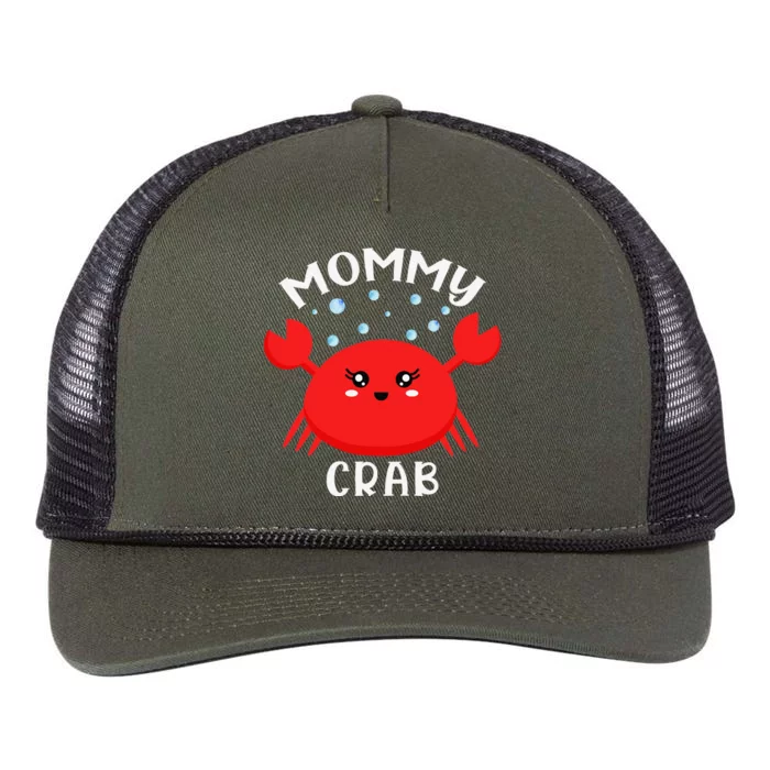 Mommy Crab Ocean Animal Crab Zodiac Funny Announcement Retro Rope Trucker Hat Cap