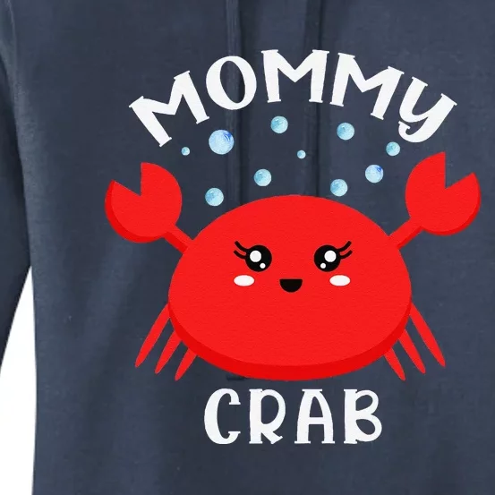 Mommy Crab Ocean Animal Crab Zodiac Funny Announcement Women's Pullover Hoodie