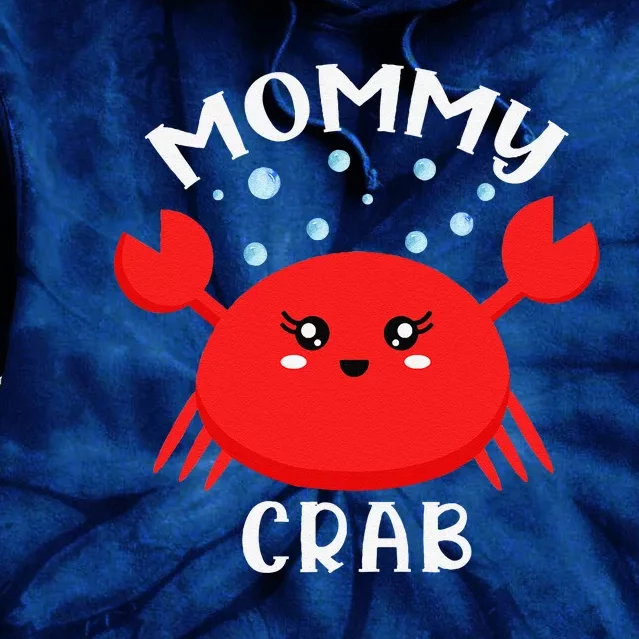 Mommy Crab Ocean Animal Crab Zodiac Funny Announcement Tie Dye Hoodie