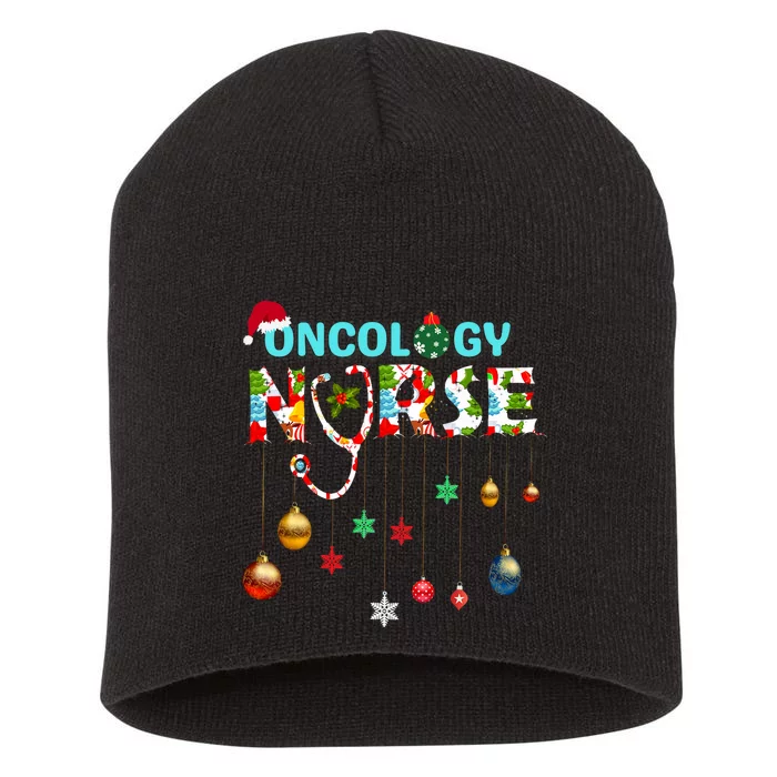 Merry Christmas Oncology Nurse Rn Oncologist Nursing Gift Short Acrylic Beanie