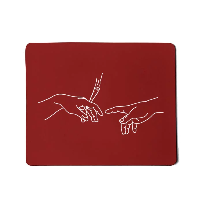 Michelangelo Creation Of Adam Hand Of God With Joint Mousepad