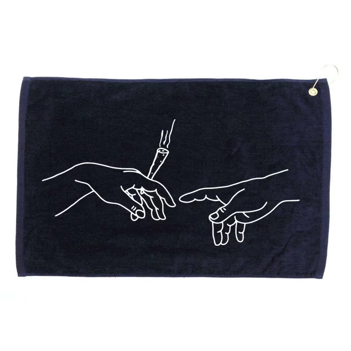 Michelangelo Creation Of Adam Hand Of God With Joint Grommeted Golf Towel