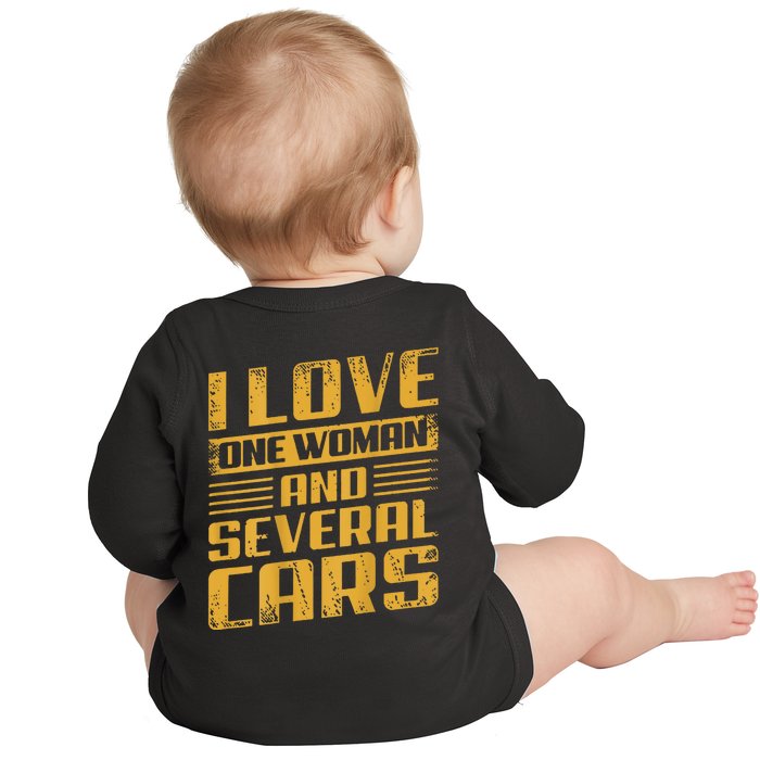 Mechanic Car (On Back) Back Print Baby Long Sleeve Bodysuit