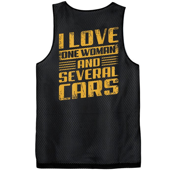 Mechanic Car (On Back) Front & Back Mesh Reversible Basketball Jersey Tank