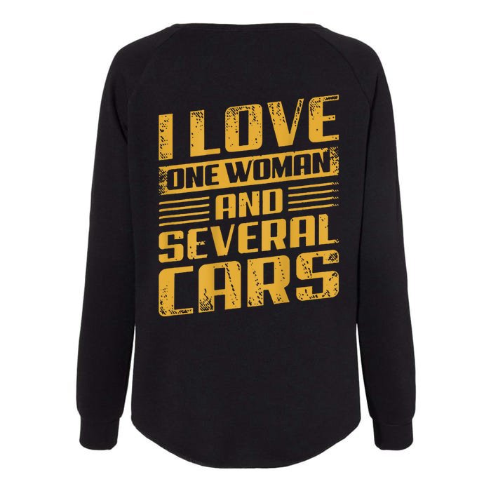 Mechanic Car (On Back) Front & Back Womens California Wash Sweatshirt