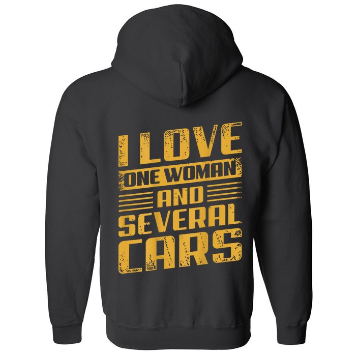 Mechanic Car (On Back) Front & Back Full Zip Hoodie