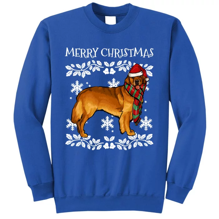 Merry Christmas Ornat Golden Retriever Xmas Santa Gift Tall Sweatshirt