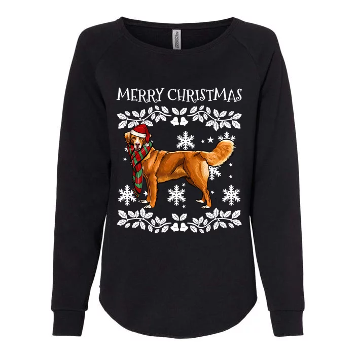 Merry Christmas Ornat Scotia Duck Tolling Retrievers Xmas Great Gift Womens California Wash Sweatshirt