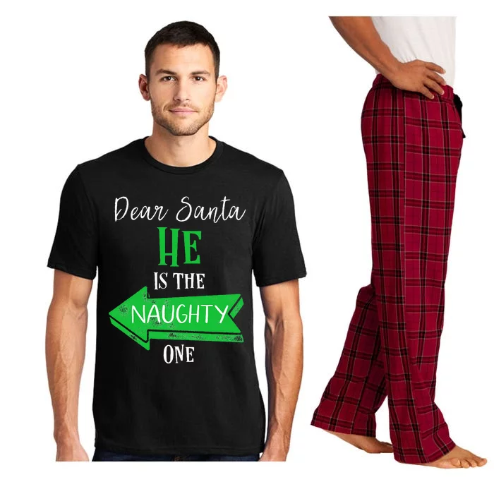 Matching Christmas Outfit For Couples HeS The Naughty One Pajama Set