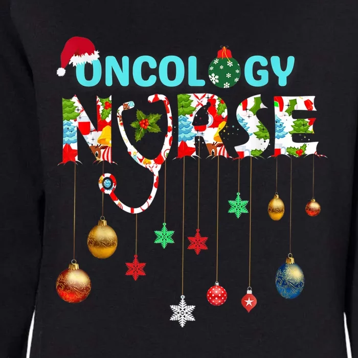 Merry Christmas Oncology Nurse RN Oncologist Nursing Gift Womens California Wash Sweatshirt