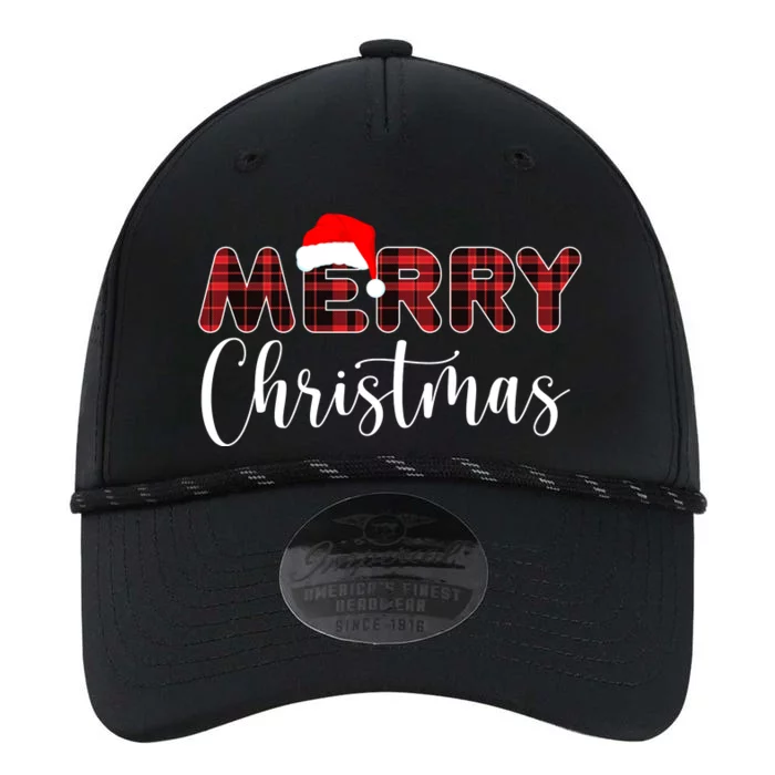 Merry Christmas Plaid Santa Holiday Performance The Dyno Cap