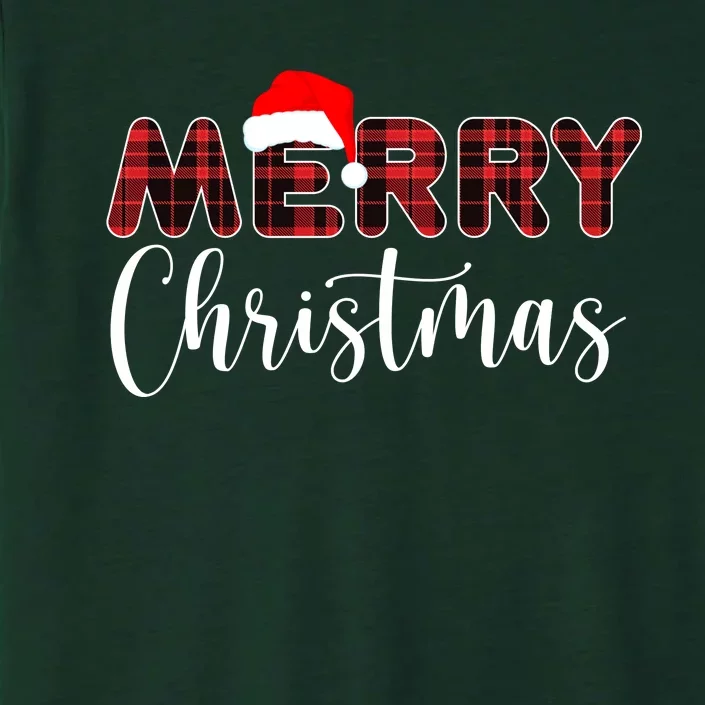 Merry Christmas Plaid Santa Holiday ChromaSoft Performance T-Shirt