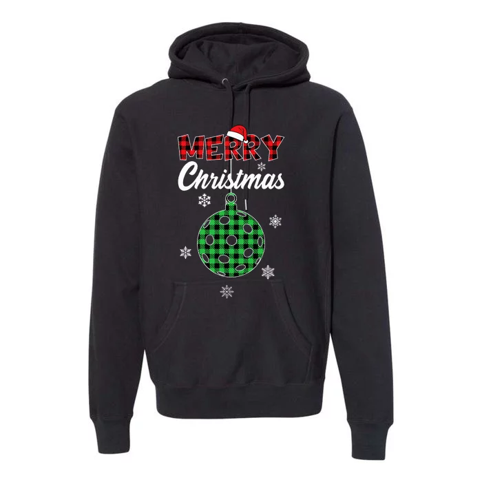 Merry Christmas Pickleball Premium Hoodie