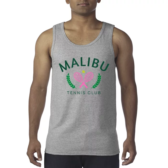 Malibu California Preppy Tennis Club Tank Top