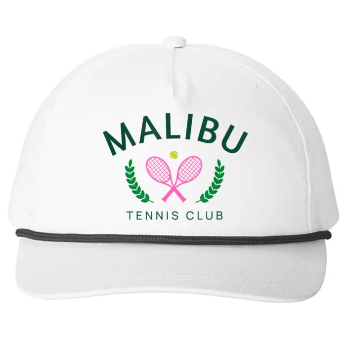 Malibu California Preppy Tennis Club Snapback Five-Panel Rope Hat