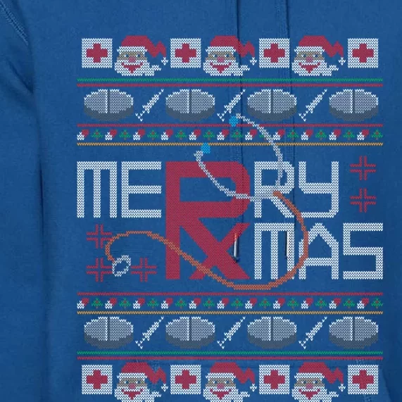 Merry Christmas Pharmacy Crew Funny Pharmacist Ugly Sweater Cute Gift Premium Hoodie