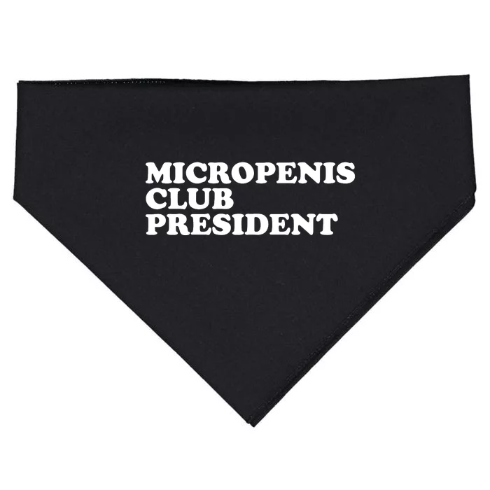 Micropenis Club President Funny Meme Sarcastic Stupid Cringe USA-Made Doggie Bandana