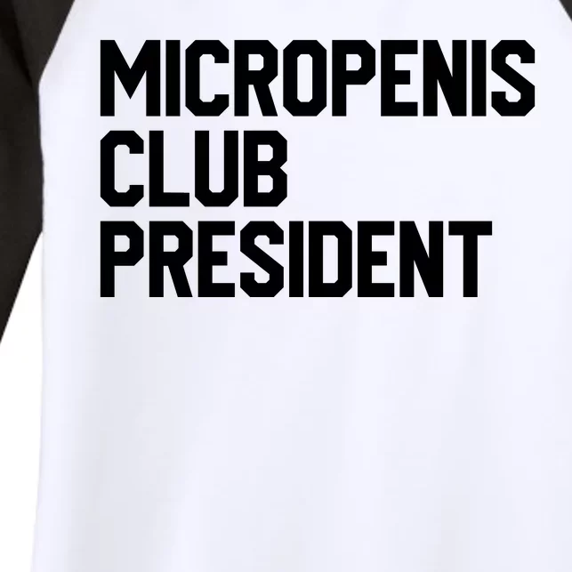 Micropenis Club President Funny Meme Sarcastic Stupid Cringe Women's Tri-Blend 3/4-Sleeve Raglan Shirt