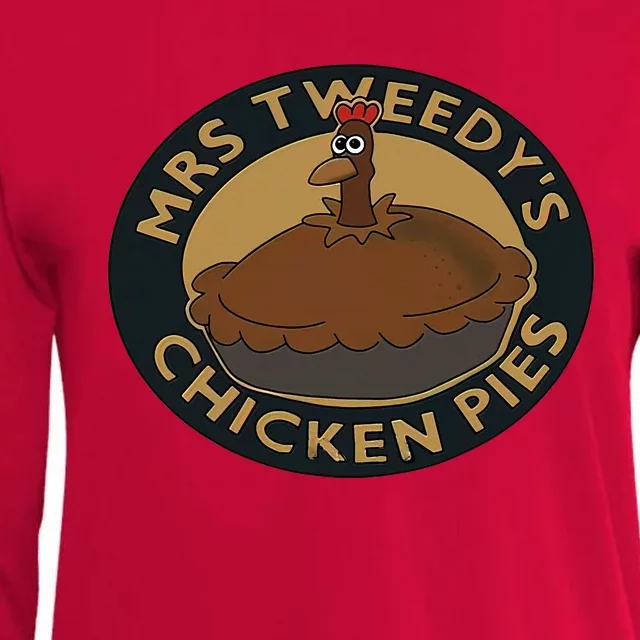 Mrs.Tweedy’S Chicken Pies Womens Cotton Relaxed Long Sleeve T-Shirt