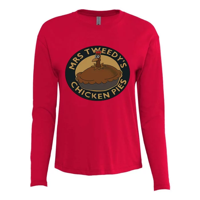 Mrs.Tweedy’S Chicken Pies Womens Cotton Relaxed Long Sleeve T-Shirt