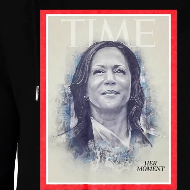 Magazine Cover President Kamala Harris Time Cover Campaign Supporters 2024 Womens Funnel Neck Pullover Hood