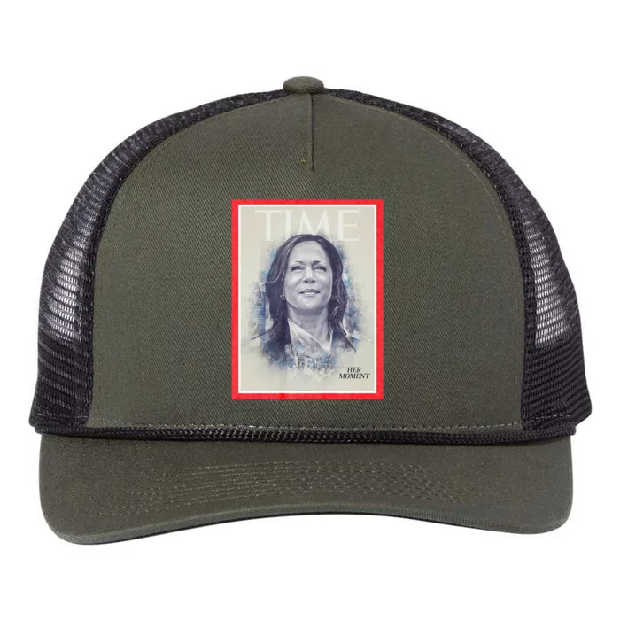 Magazine Cover President Kamala Harris Time Cover Campaign Supporters 2024 Retro Rope Trucker Hat Cap