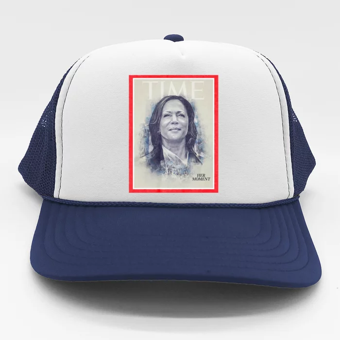 Magazine Cover President Kamala Harris Time Cover Campaign Supporters 2024 Trucker Hat