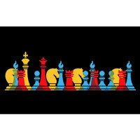 Multicolored Chess Pieces Thinking Smart Gift Bumper Sticker