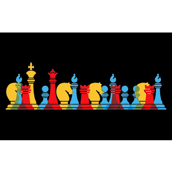 Multicolored Chess Pieces Thinking Smart Gift Bumper Sticker