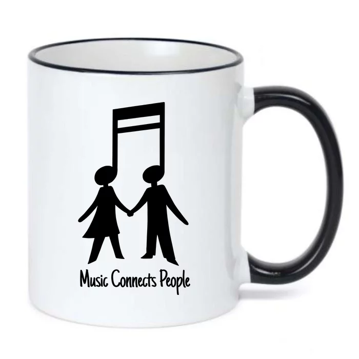 Music Connect People Cute Gift Black Color Changing Mug