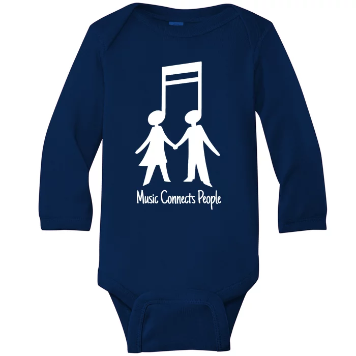 Music Connect People Cute Gift Baby Long Sleeve Bodysuit