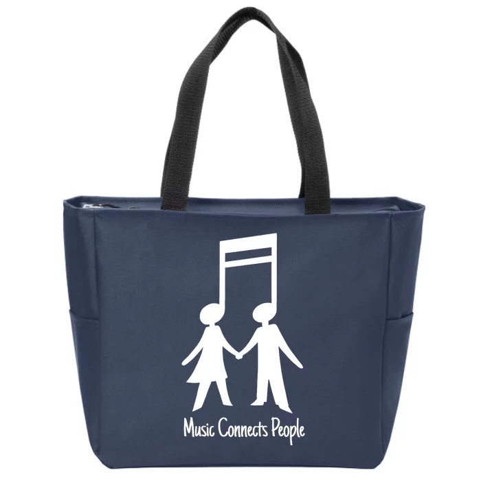 Music Connect People Cute Gift Zip Tote Bag