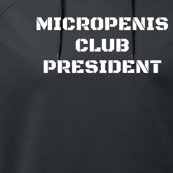 Micropenis Club President Funny Saying Sarcastic Performance Fleece Hoodie