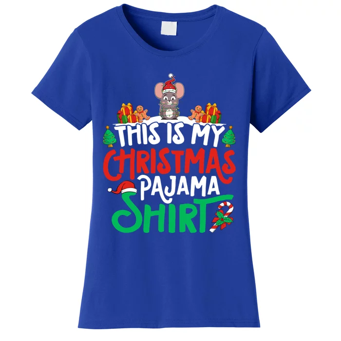 Mouse Christmas Pajama Gift Mouse Lover Xmas Great Gift Women's T-Shirt