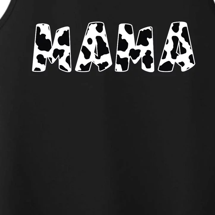 Mama Cow Print Cow Pattern Mother's Day Performance Tank