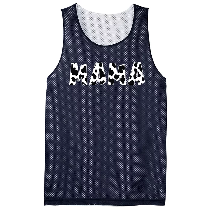 Mama Cow Print Cow Pattern Mother's Day Mesh Reversible Basketball Jersey Tank