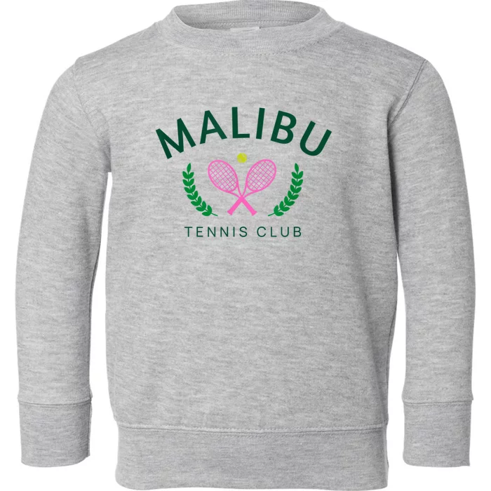 Malibu California Preppy Tennis Club Toddler Sweatshirt