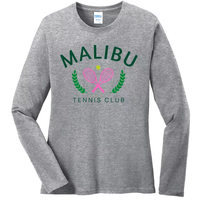 Malibu California Preppy Tennis Club Ladies Long Sleeve Shirt