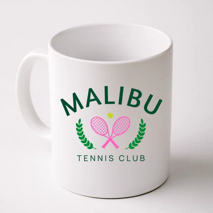 Malibu California Preppy Tennis Club Front & Back Coffee Mug