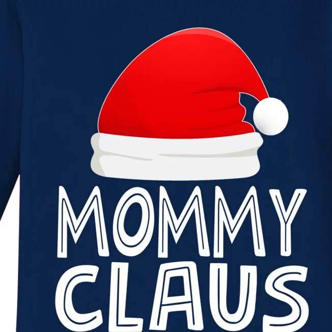 Mom Christmas Pajamas Santa Claus Xmas Gift Mommy Claus Cool Gift Baby Long Sleeve Bodysuit