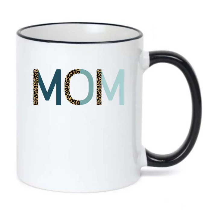 Mom Cheetah Print Cute Mother's Day Gift Black Color Changing Mug