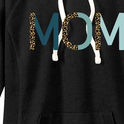 Mom Cheetah Print Cute Mother's Day Gift Women's Fleece Hoodie