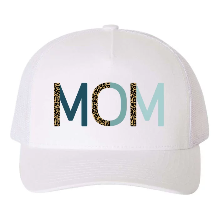 Mom Cheetah Print Cute Mother's Day Gift Yupoong Adult 5-Panel Trucker Hat